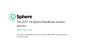 The 2017-18 Sphere Handbook revision process (en inglés)