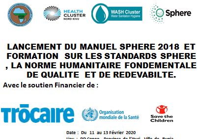 Lancement et Formation sur le SPHERE, Bunia, RDC, février 2020