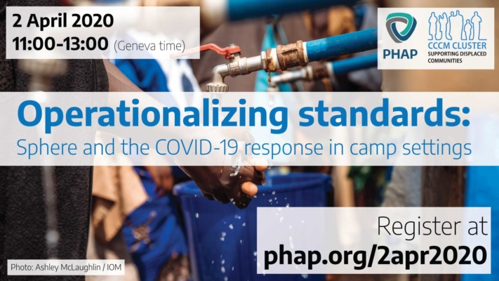 Operationalizing standards: Sphere and the COVID-19 response in camp settings