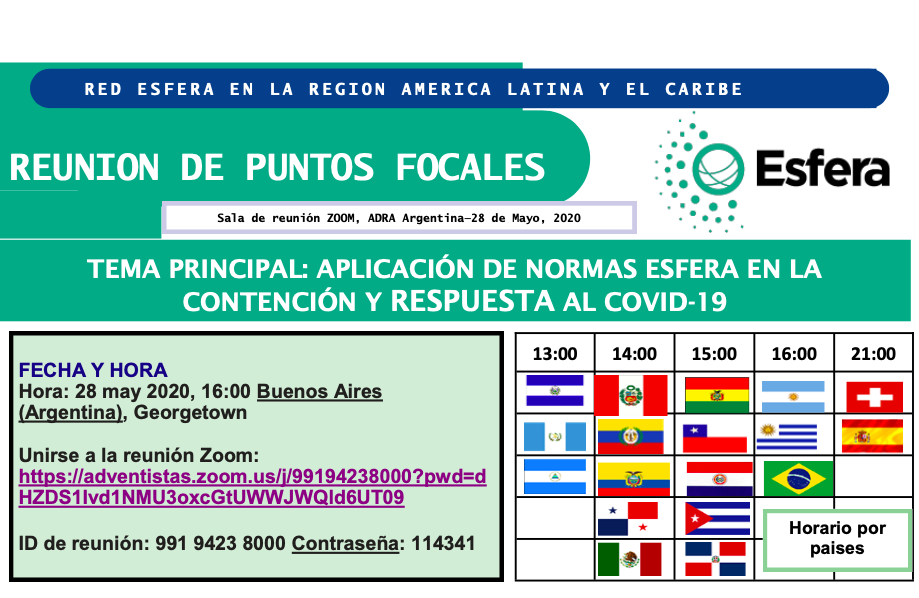 Reunión de Puntos Focales de Esfera (private, Spanish-language meeting)