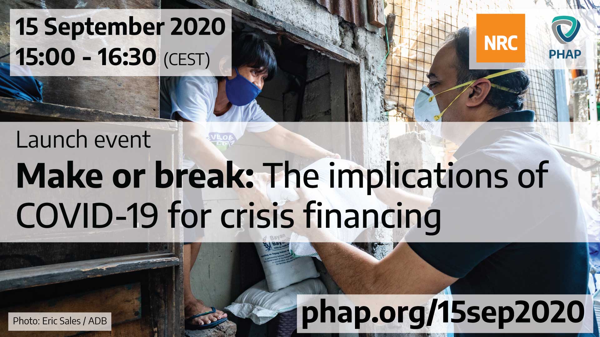 Make or break: The implications of COVID-19 for crisis financing, Online, 15 Sep