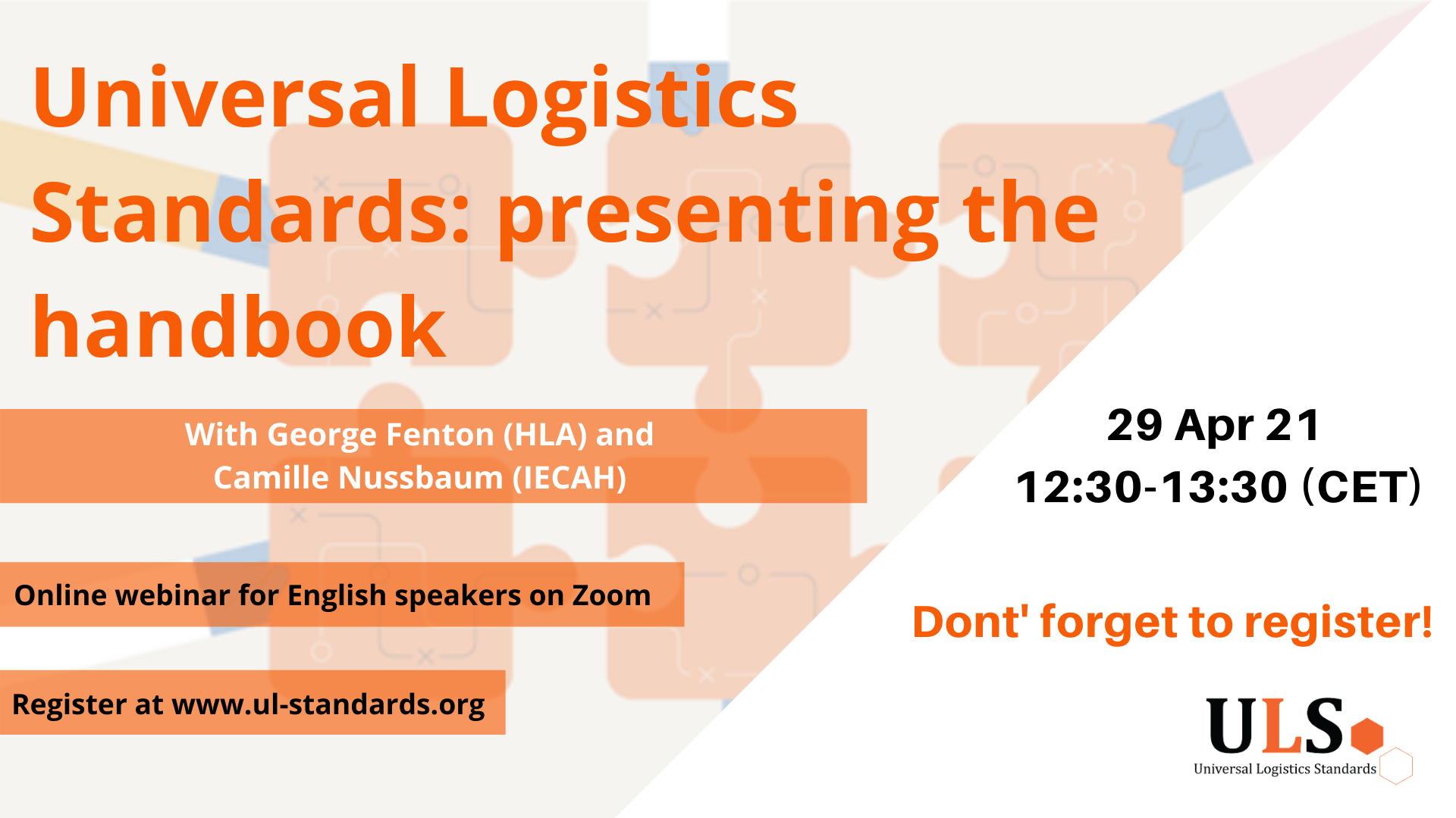 Launching the Universal Logistics Standards Handbook, April 2021