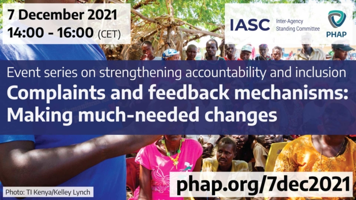 Complaints and feedback mechanisms: Making much-needed changes, Online, December 2021