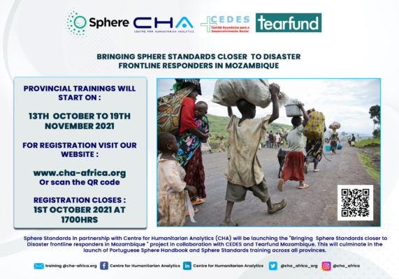 Sphere Standards Training of Trainers Programme, All Mozambique, Sept – Dec 2021