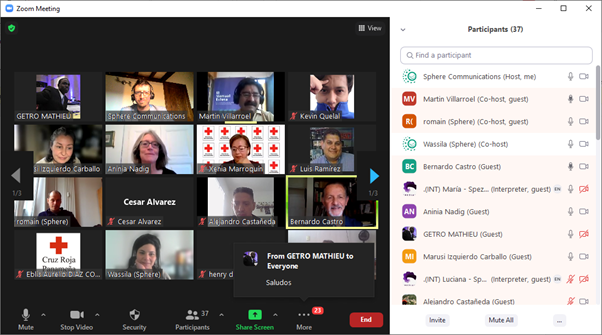 Meeting of the Sphere network in Central and Latin America, Online, 24 Feb 2022