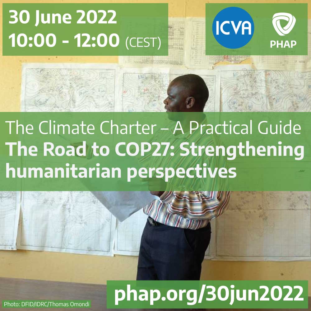 The Road to COP27: Strengthening humanitarian perspectives, 30 June 2022, online