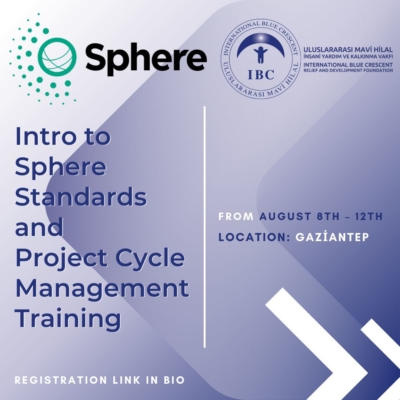 Introduction to Sphere & Project Cycle Management  Training, Gaziantep Turkey, 8-12 August 2022