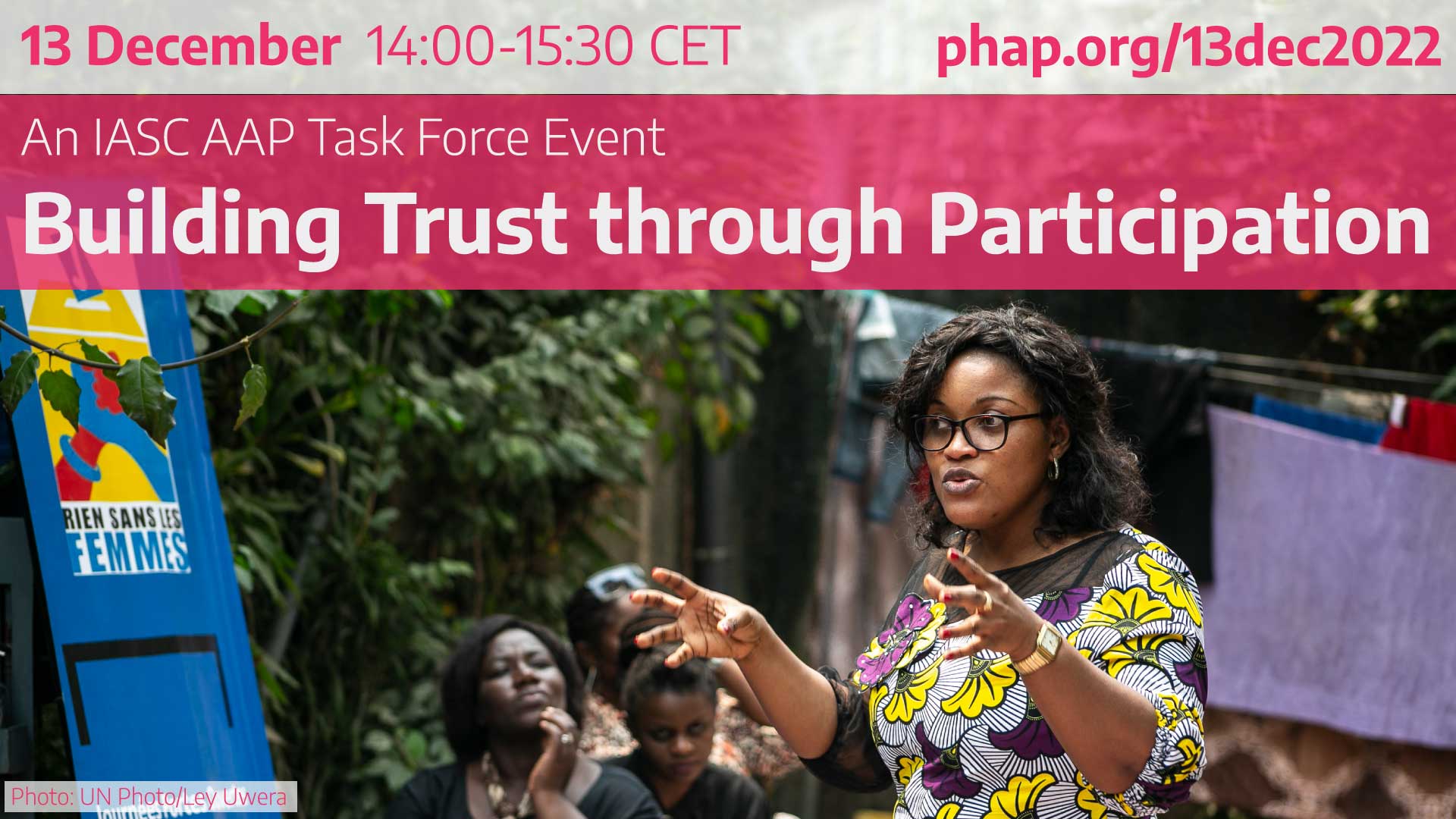 An IASC AAP Task Force Event Building Trust through Participation, 13th December 2022, online