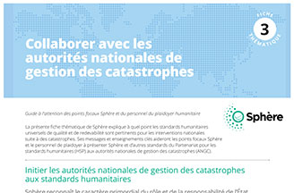 Fiche thématique : Collaborer avec les autorités nationales de gestion des catastrophes