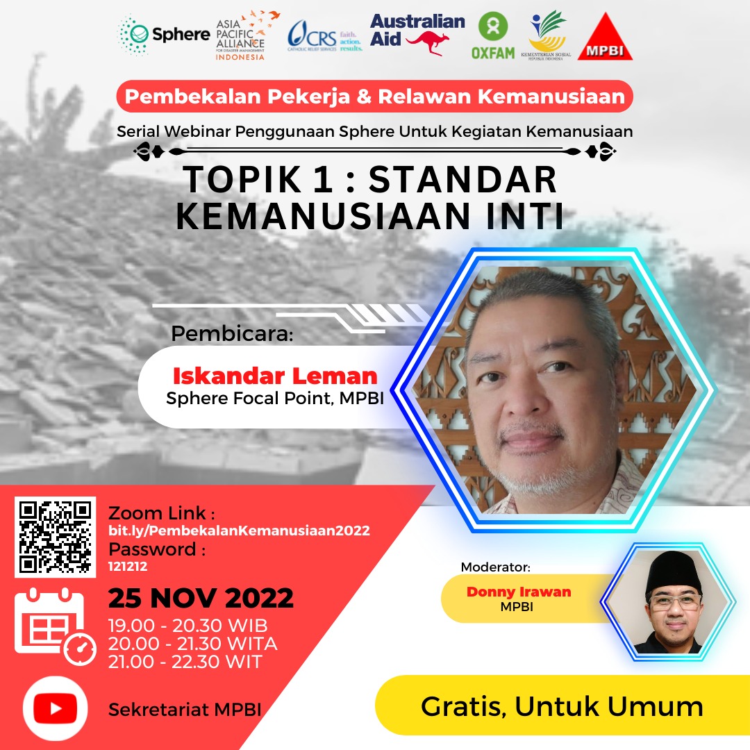 Webinar Series for Humanitarian Workers and Volunteers, Indonesia, November to December 2022
