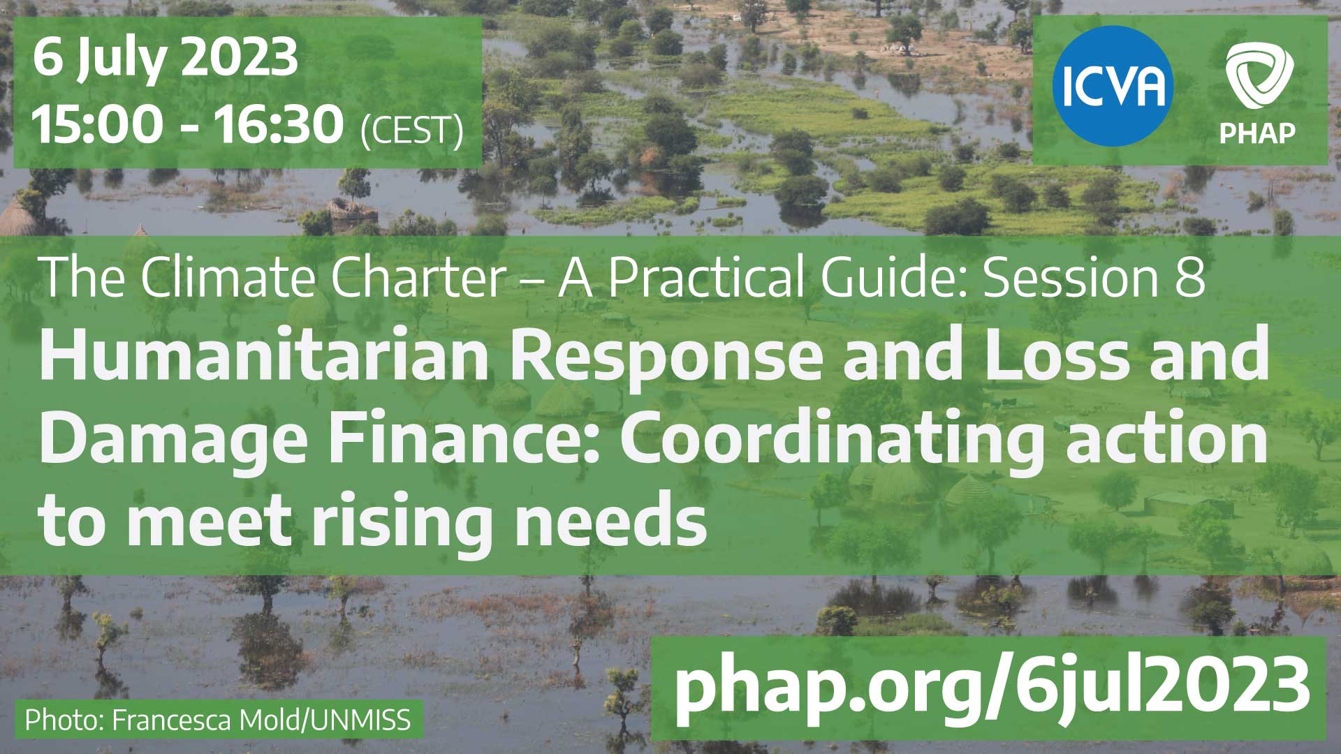 The Climate Charter – A practical Guide: Session 8 Humanitarian Response and Loss and Damage Finance, online, 6 July 2023