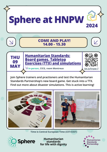 Humanitarian Standards: Board games, Tabletop Exercises (TTX) and simulations, Geneva HNPW, 9 May 2024