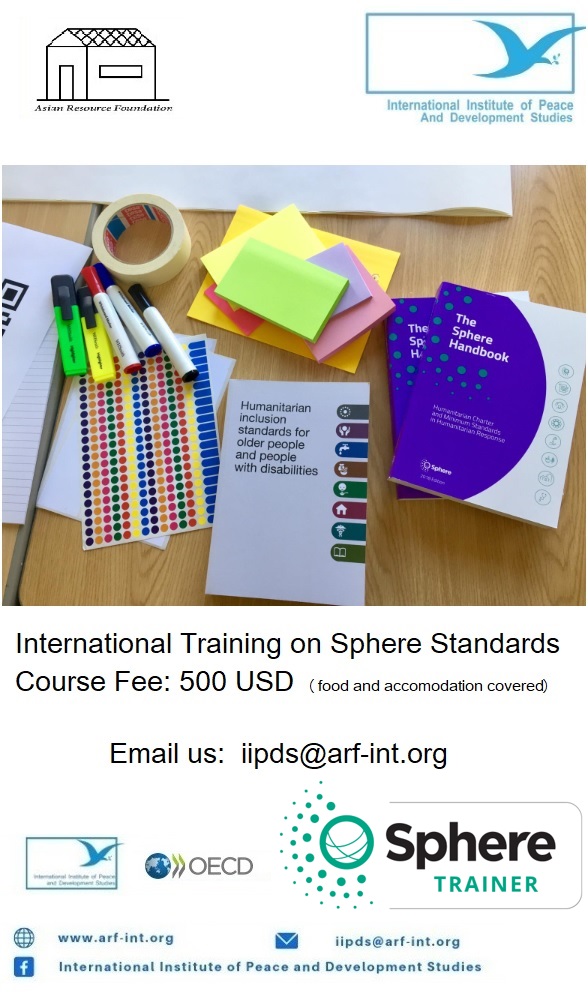 International Training on Sphere Standards and CHS 2024, September 18th – 19th,2025  Bangkok Thailand