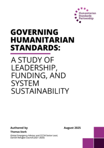 Governing Humanitarian Standards: A study of leadership, funding, and system sustainability