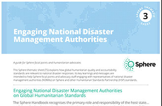Thematic sheet: Engaging National Disaster Management Authorities