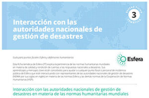 Ficha temática: Interacción con las autoridades nacionales de gestión de desastres
