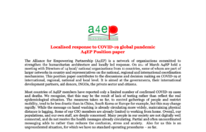 Alliance for Empowering Partnership (A4EP) – COVID19 position paper