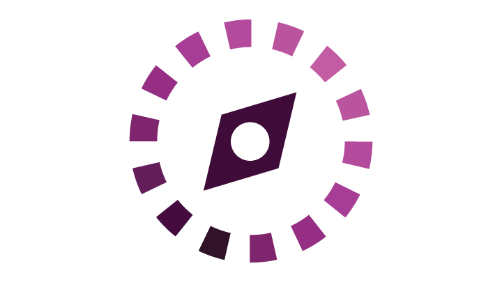 Icono de la herramienta de Navegación HSP, que combina el logotipo de la HSP con una brújula.